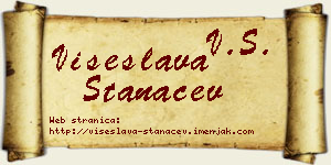 Višeslava Stanaćev vizit kartica